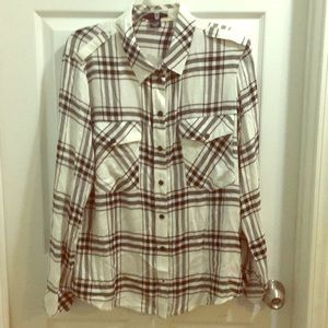 Black and White Plaid Shirt